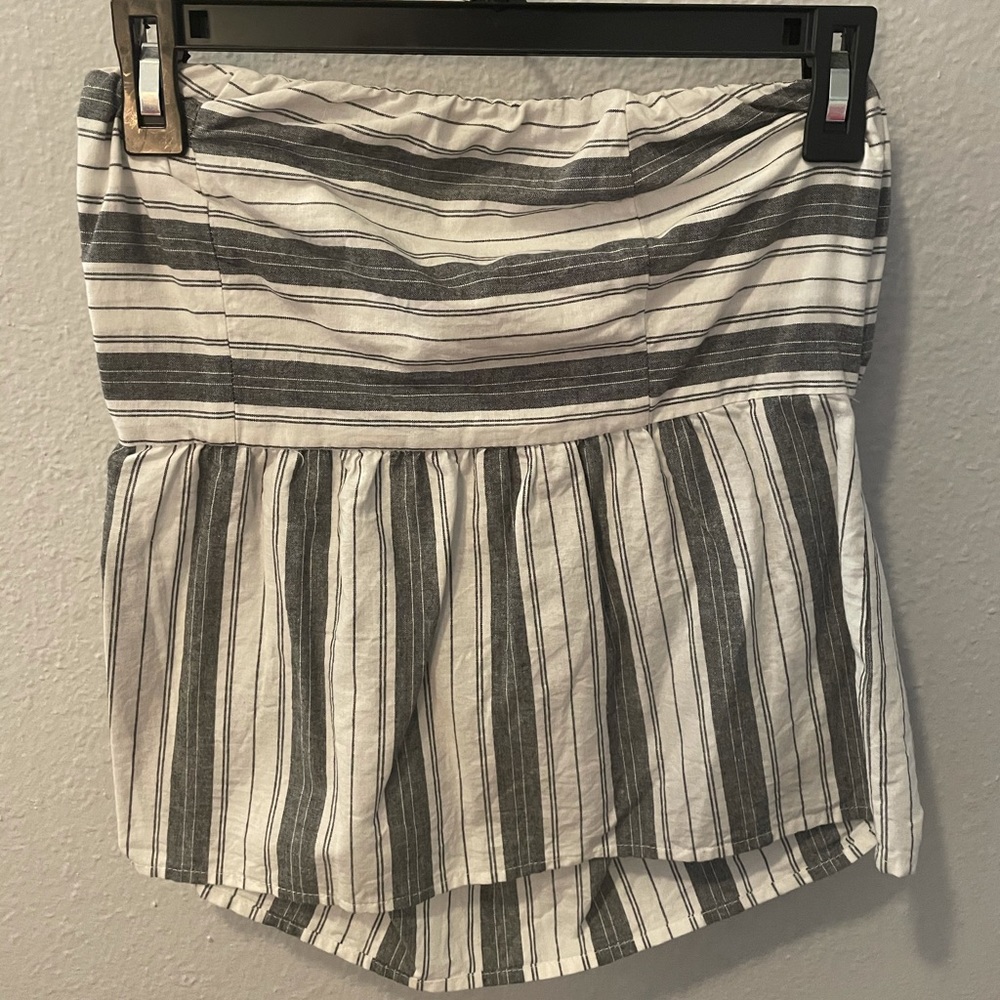 socialite strapless striped top